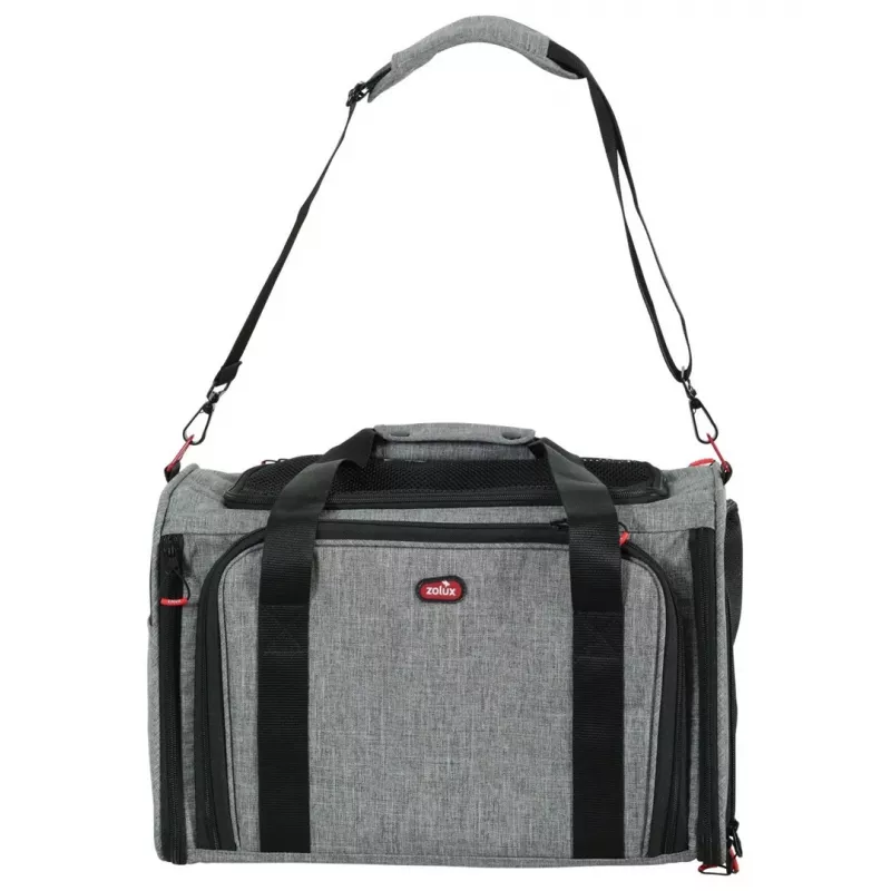ZOLUX NOMAD M Bolsa de transporte expansível para animais de estimação 44x28x28 cm Cinzento