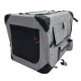 ZOLUX NOMAD L Caixa de transporte dobrável em tecido para animais de estimação, Grande, Cinzento e Preto, 91,4x63,5x63,5 cm