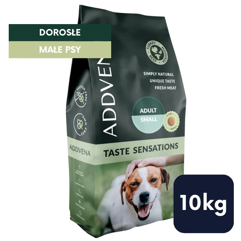 ADDVENA TASTE SENSATIONS Alimento seco para cães adultos de raças pequenas 10 kg