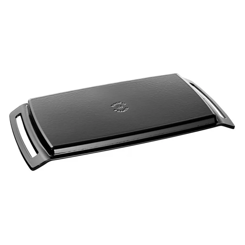 Staub Plancha placa de grelhador em ferro fundido compatível com indução, 38 cm, preto