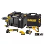 DEWALT 18V XR Conjunto combinado de 3 peças com bateria DCK327P2T (DCD791, DCG405, DCH263) com 2 baterias de 5,0 Ah, carregador e malas TSTAK
