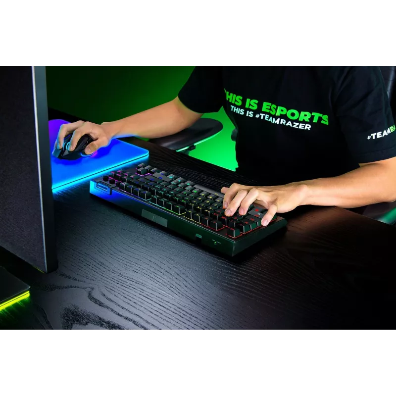 Teclado Razer BlackWidow V4 Tenkeyless HyperSpeed Orange Switch - Layout US