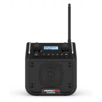 Rádio de obra PerfectPro DABPRO DAB+ FM Bluetooth IP65 preto