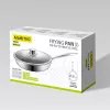 Maestro MR-1216-26 Frigideira com tampa 26 cm alumínio ferro fundido mármore antiaderente adequada para indução preto/cinzento