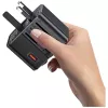 Adaptador de viagem USAMS 25W 4em1 US/AU/EU/UK preto CC309