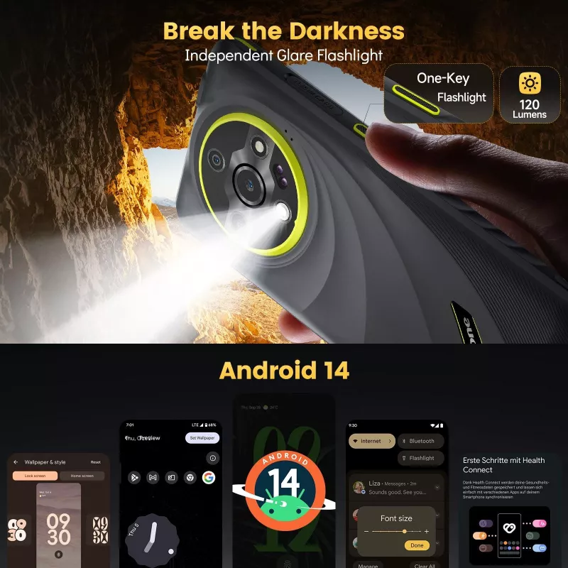 ULEFONE ARMOR X31 PRO 8/256GB preto Telemóvel robusto
