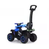 MILLY MALLY Bicicleta infantil com barra de empurrar azul-escuro