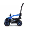 MILLY MALLY Bicicleta infantil com barra de empurrar azul-escuro