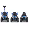 MILLY MALLY Bicicleta infantil com barra de empurrar azul-escuro