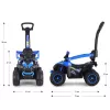 MILLY MALLY Bicicleta infantil com barra de empurrar azul-escuro