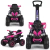 MILLY MALLY Bicicleta infantil com barra de empurrar Wild Pink 12