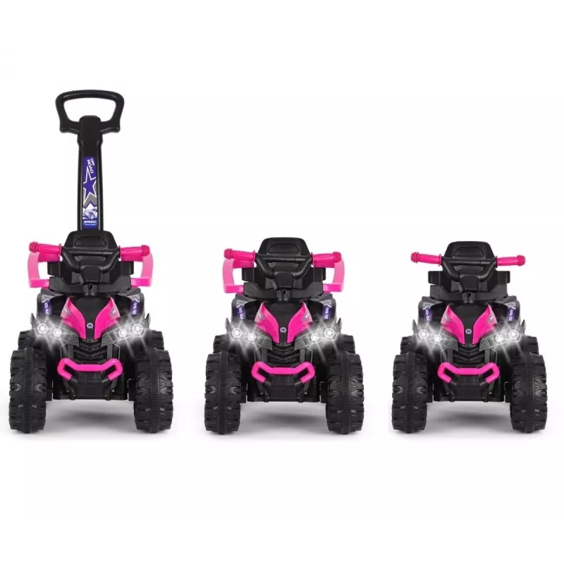 MILLY MALLY Bicicleta infantil com barra de empurrar Wild Pink 12