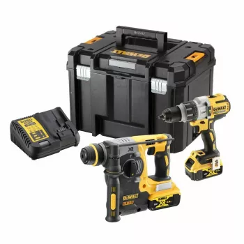 DEWALT 18V XR Conjunto combinado sem escovas DCK229P2T (DCD996 Berbequim combinado, DCH273 Martelo rotativo SDS-Plus) 2x5.0Ah TSTAK