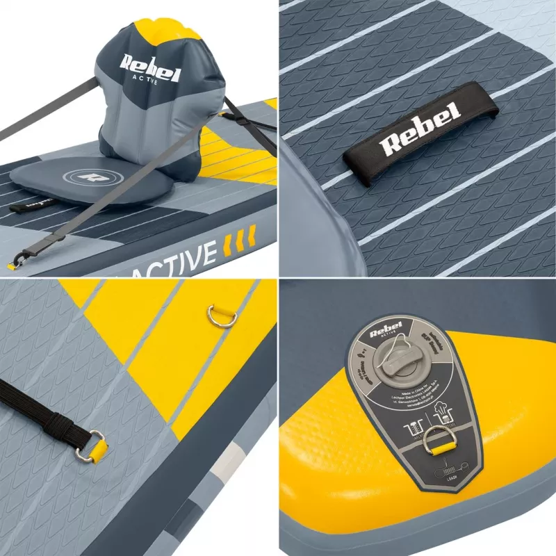 REBEL Active Pro Touring Conjunto de prancha SUP insuflável 381 cm RBA-4512