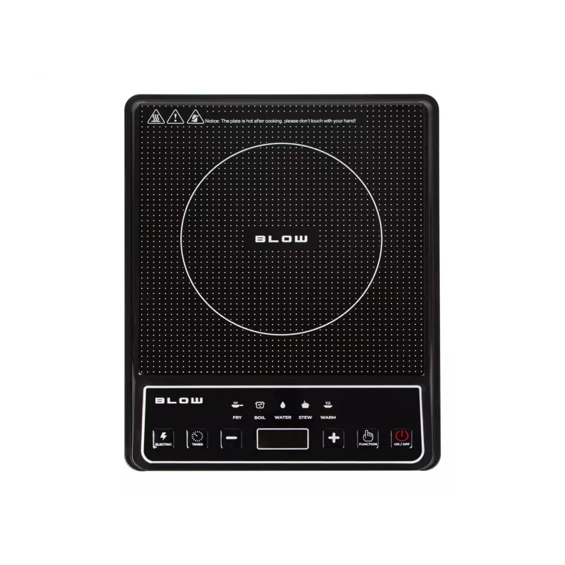 BLOW Placa de indução, zona de cozedura única, placa ajustável, 2000W, preto