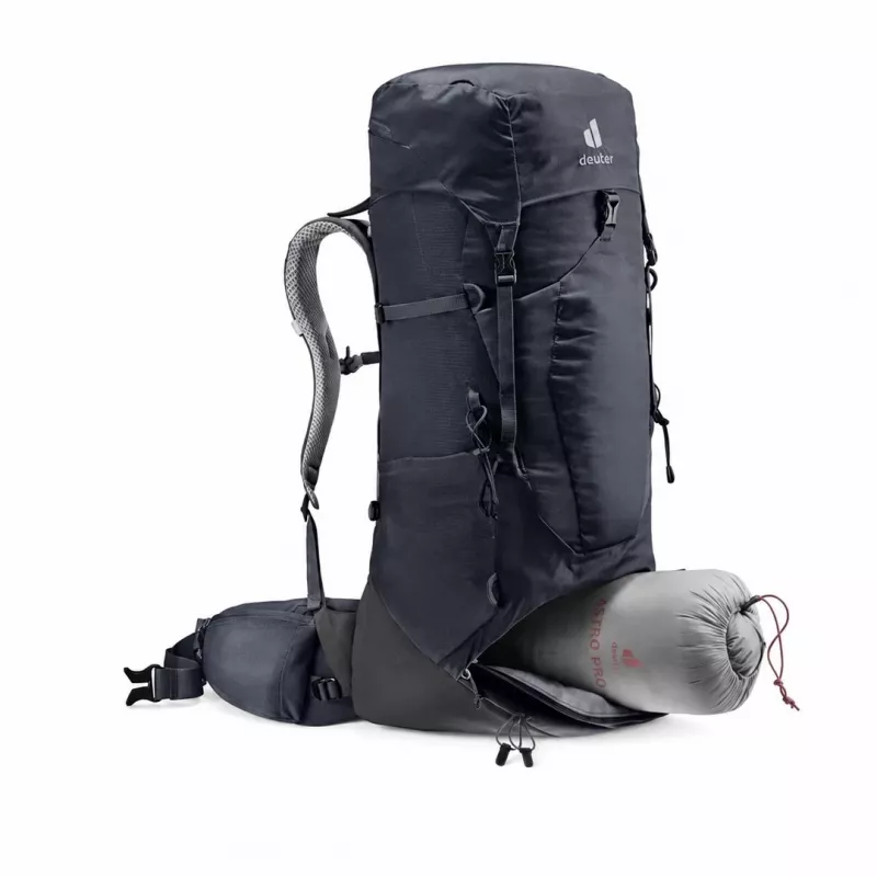 Deuter Aircontact Lite 40+10 Mochila preto/cinzento