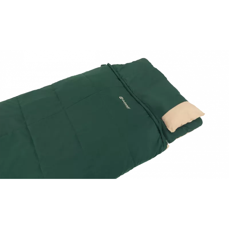 Outwell Contour Prime Green Saco de dormir 220x85 cm -13 a 16°C fecho à direita