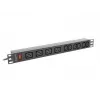 LANBERG Rack PDU 19 inch 1U 16A 2m 4x C19 6x C13 C20 preto