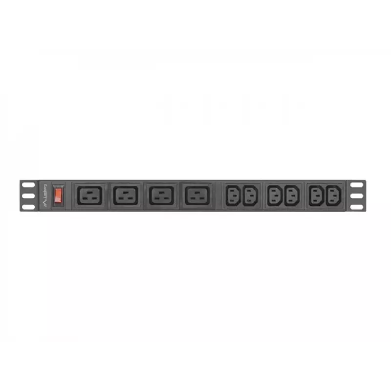 LANBERG Rack PDU 19 inch 1U 16A 2m 4x C19 6x C13 C20 preto