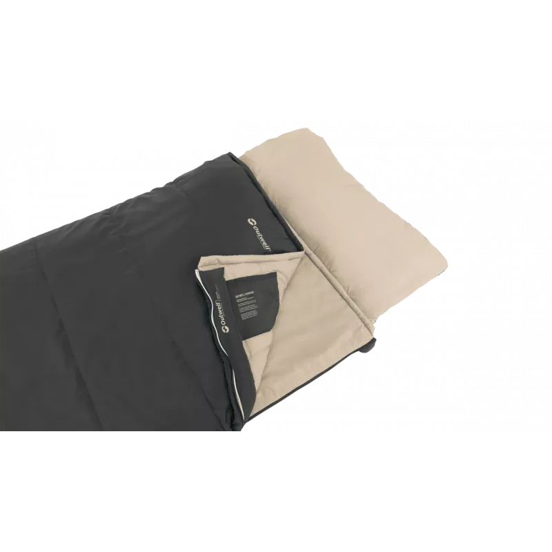 Outwell Contour Prime Saco de dormir sintético (190 cm) - preto, fecho à direita