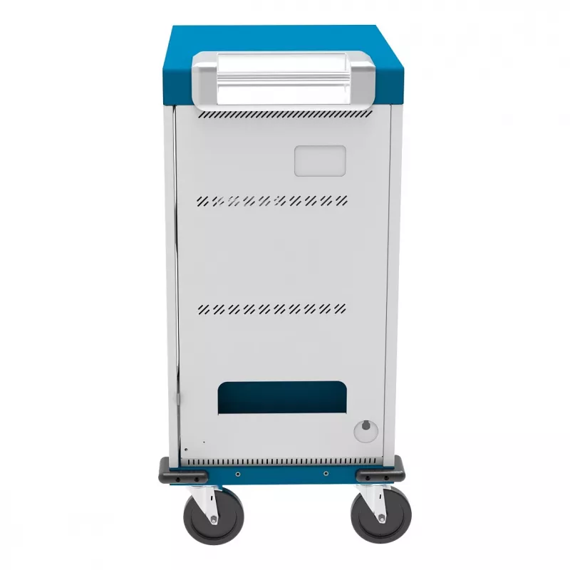 GoodConnections GEMMA T32C Carrinho de carregamento de tablets USB-C 18W por porta PD3.0 QC3.0 branco/azul