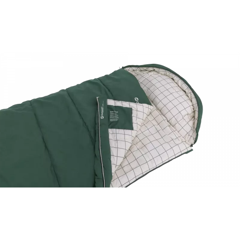 Outwell Camper Prime Green Saco de dormir 235 x 90 cm -15 a 5 °C fecho à direita