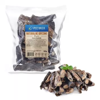 PETMEX Pulmão de ovelha natural petisco para cão 500g