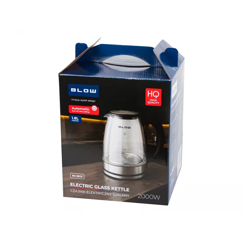 BLOW Chaleira de vidro 2000W BK-18GS