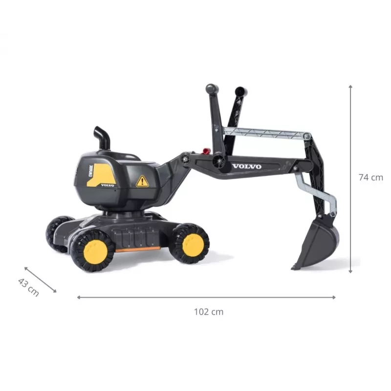 MILLY MALLY Rolly Toys Digger Volvo Brinquedo de montar