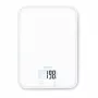 Beurer KS 19 Pure White balança de cozinha digital com teclas de toque, capacidade de 5 kg, divisão de 1 g, função tara, ecrã LCD