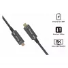 Cabo ótico ativo USB 3.2 Gen 2 USB-C para USB-C Equip 15m preto