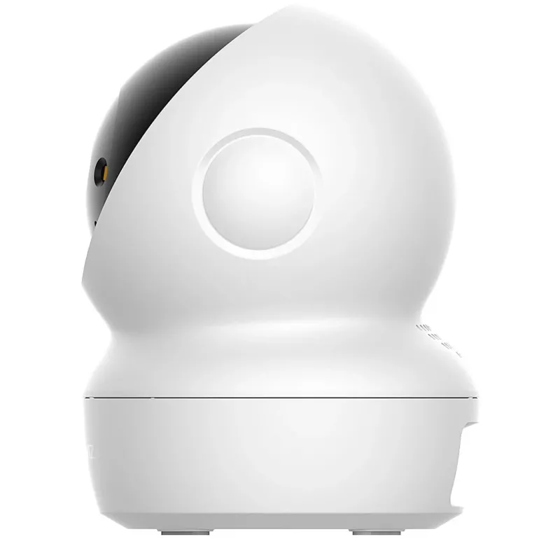 Câmara de vigilância IP esférica EZVIZ H6c G1 4K para interior, 4K UHD, 3840x2160, Wi-Fi, Ethernet, visão noturna, áudio bidirecional, deteção por IA, montagem em teto/parede/mesa
