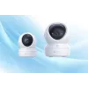 Câmara de vigilância IP esférica EZVIZ H6c G1 4K para interior, 4K UHD, 3840x2160, Wi-Fi, Ethernet, visão noturna, áudio bidirecional, deteção por IA, montagem em teto/parede/mesa
