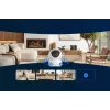 Câmara de vigilância IP esférica EZVIZ H6c G1 4K para interior, 4K UHD, 3840x2160, Wi-Fi, Ethernet, visão noturna, áudio bidirecional, deteção por IA, montagem em teto/parede/mesa