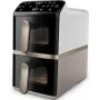 Fritadeira de ar Philips 4000 Series NA462/80 Dual Basket 10L 2750W Rapid Air preta/dourada/cinzenta