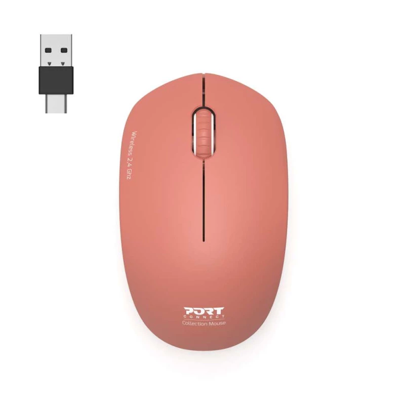 Rato PORT DESIGNS PORT CONNECT Mouse Collection II Wireless 2,4 GHz laranja