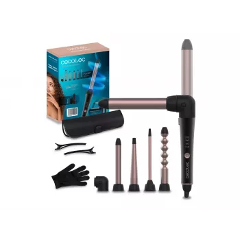 Modelador de caracóis multi-cabeças Cecotec SurfCare MultiWaves, cerâmica, 46W, 140-200°C, 3 acessórios