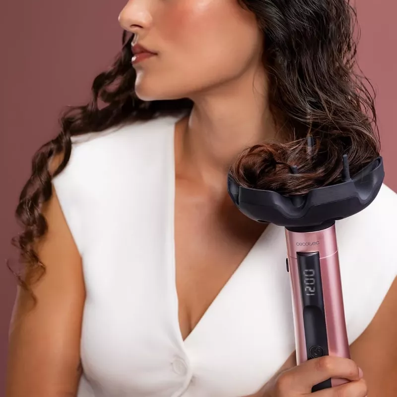 Escova de ar quente Cecotec CeramicCare 10in1 AirBrush 1200W preta/rosa