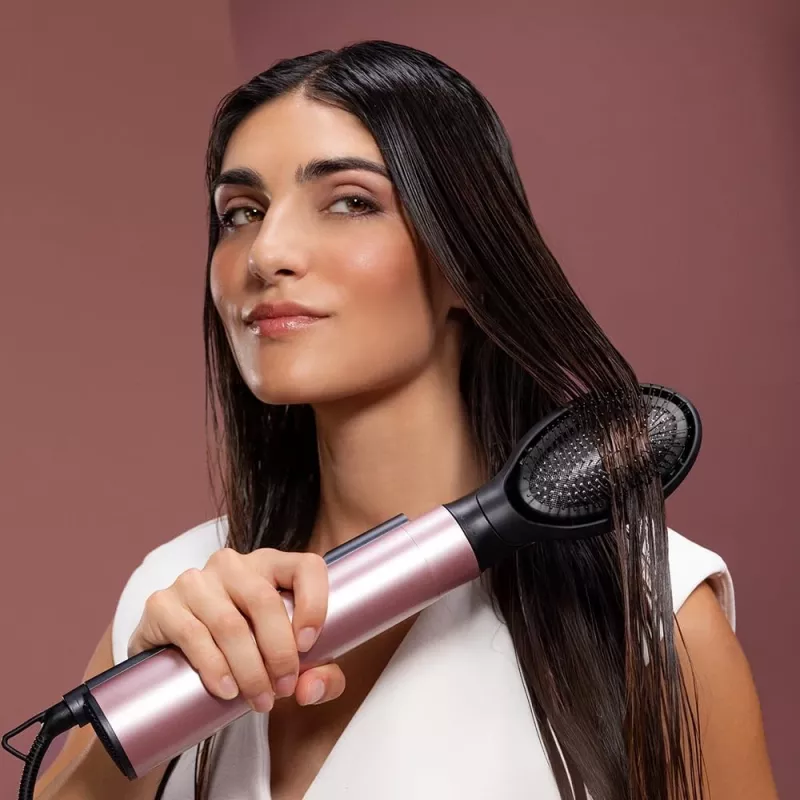 Escova de ar quente Cecotec CeramicCare 10in1 AirBrush 1200W preta/rosa