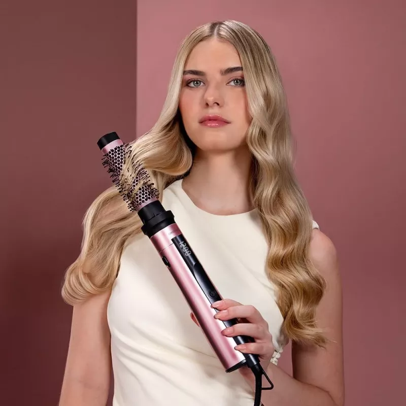 Escova de ar quente Cecotec CeramicCare 10in1 AirBrush 1200W preta/rosa