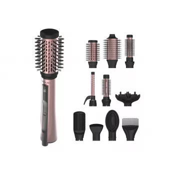 Escova de ar quente Cecotec CeramicCare 10in1 AirBrush 1200W preta/rosa