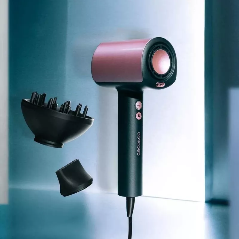 Secador de cabelo Cecotec DryGlam Nano Plasma 1600 W preto/ouro rosa