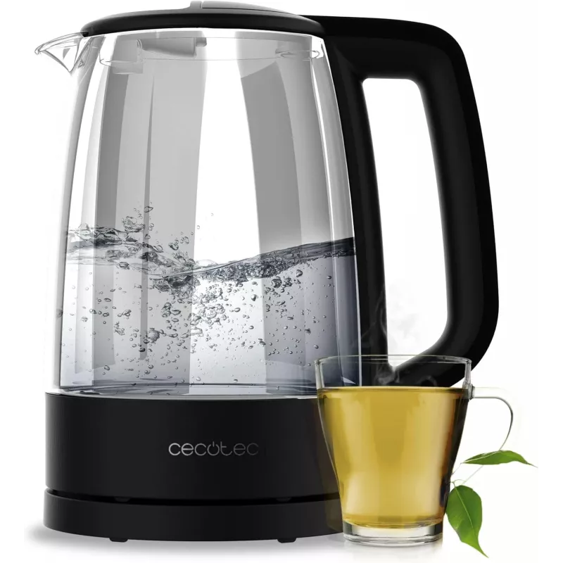 Chaleira elétrica Cecotec ThermoSense 320 Clear 2200 W 1,7 L vidro preta/transparente