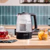 Chaleira elétrica Cecotec ThermoSense 320 Clear 2200 W 1,7 L vidro preta/transparente