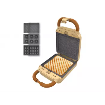 Sanduicheira Cecotec Rock'nToast Retro One Yellow 700 W