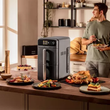 Cecotec Double Hot Air Fryer Cecofry DuoLevel 10000, 2400 W, 10 L, preto