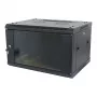 Armário de parede 19 polegadas ALLNET 18U 1 peça profundidade 450mm preto série SMA Flat Pack