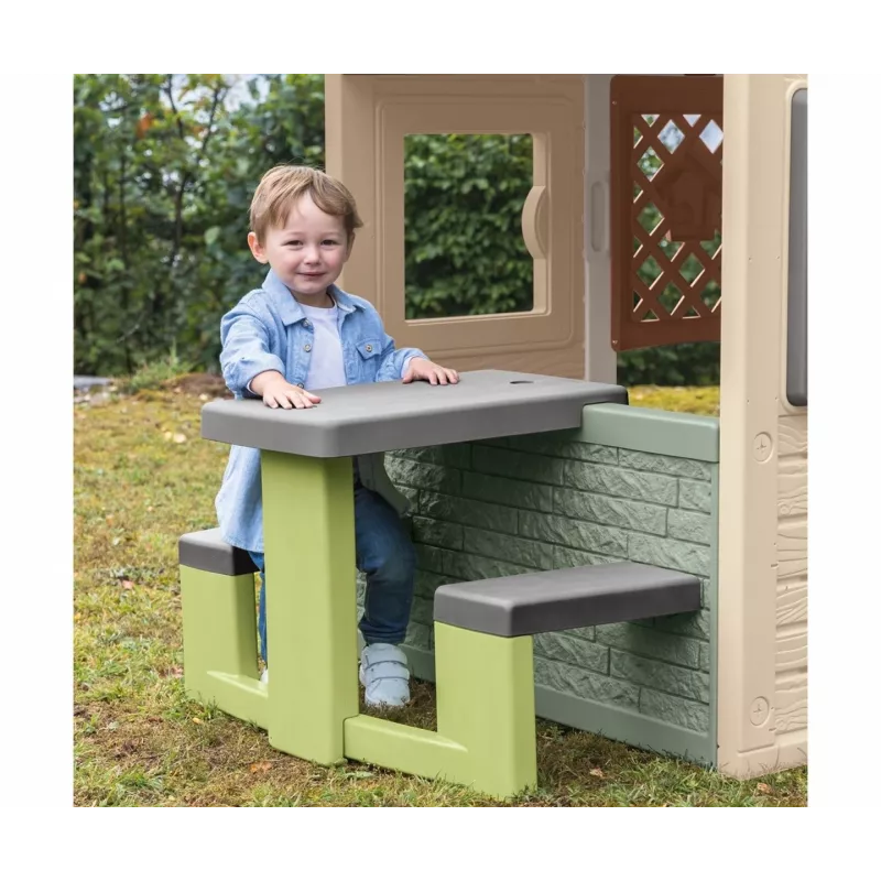 Mesa de piquenique infantil SMOBY Life verde/cinzenta
