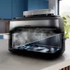 Philips Série 5000 NA565/02 Fritadeira de ar dupla 9,5 L 2750 W Preto, Prateado, Aço inoxidável