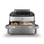 Philips Série 5000 NA565/02 Fritadeira de ar dupla 9,5 L 2750 W Preto, Prateado, Aço inoxidável